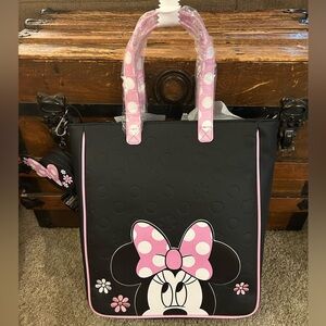 Loungefly Disney Minnie Floral Rock the Dots Tote with Coin Purse - NWT